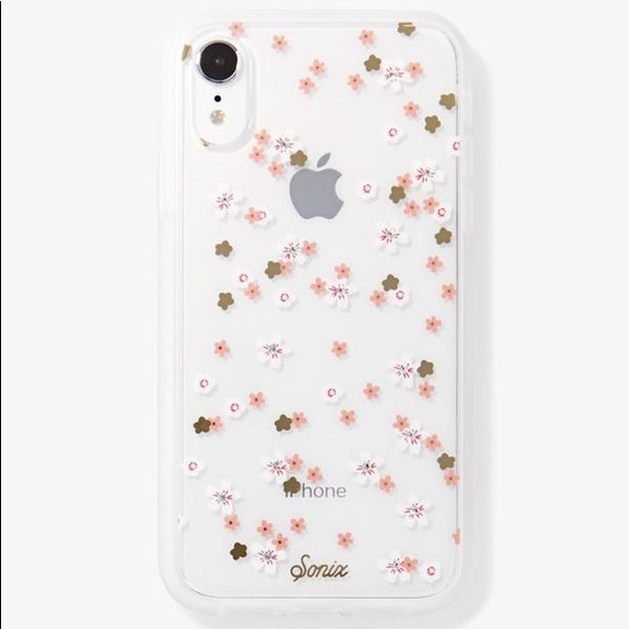 NWT Sonix iPhone Case Floral Pink & White Rhinestone - XR - Picture 1 of 4